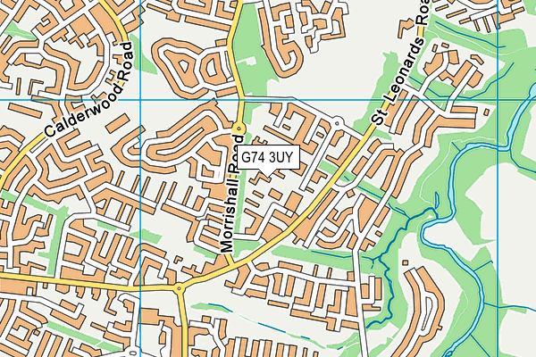 G74 3UY map - OS VectorMap District (Ordnance Survey)