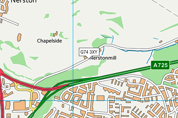 G74 3XY map - OS VectorMap District (Ordnance Survey)