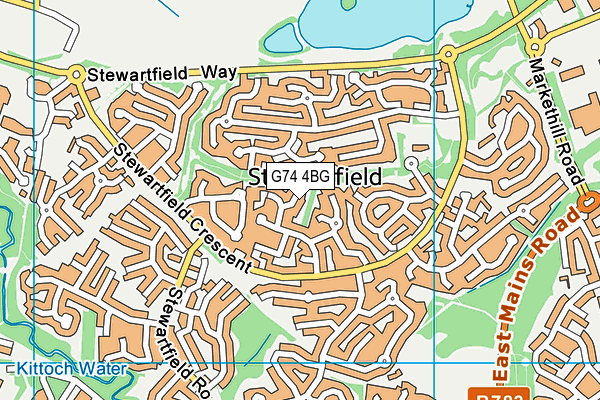 G74 4BG map - OS VectorMap District (Ordnance Survey)