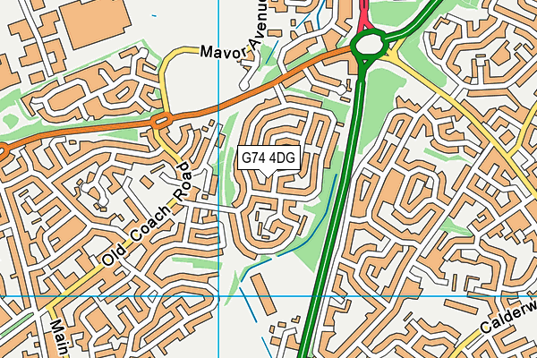 G74 4DG map - OS VectorMap District (Ordnance Survey)