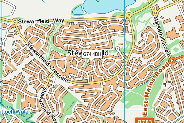 G74 4DH map - OS VectorMap District (Ordnance Survey)