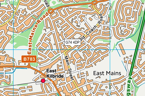 G74 4DP map - OS VectorMap District (Ordnance Survey)