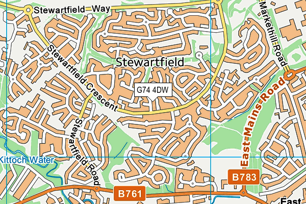 G74 4DW map - OS VectorMap District (Ordnance Survey)