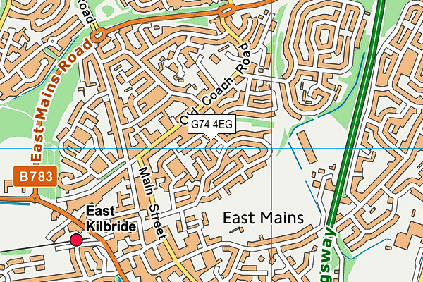 G74 4EG map - OS VectorMap District (Ordnance Survey)