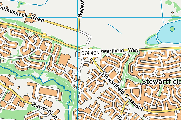 G74 4GN map - OS VectorMap District (Ordnance Survey)