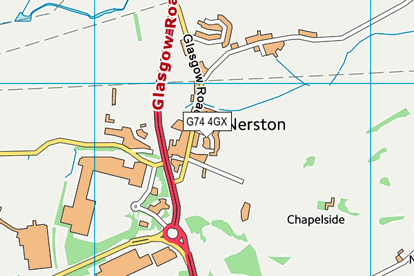 G74 4GX map - OS VectorMap District (Ordnance Survey)