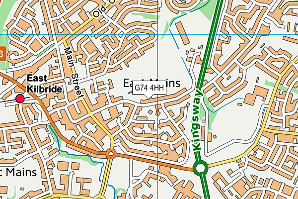 G74 4HH map - OS VectorMap District (Ordnance Survey)