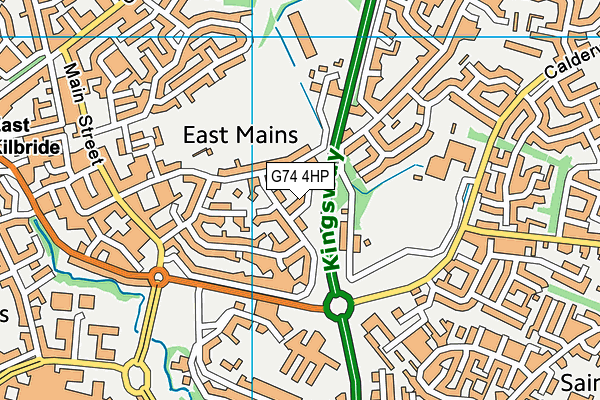 G74 4HP map - OS VectorMap District (Ordnance Survey)