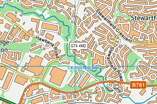 G74 4ND map - OS VectorMap District (Ordnance Survey)