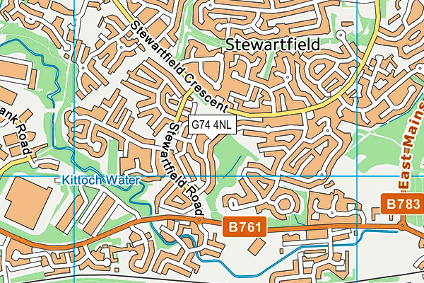 G74 4NL map - OS VectorMap District (Ordnance Survey)
