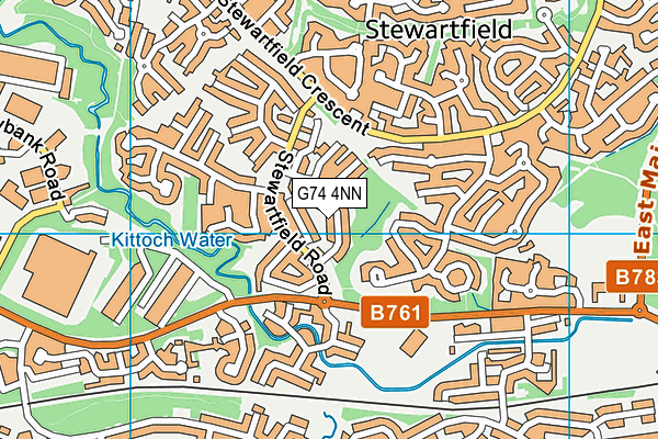 G74 4NN map - OS VectorMap District (Ordnance Survey)