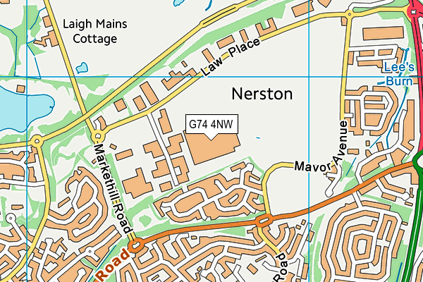 G74 4NW map - OS VectorMap District (Ordnance Survey)