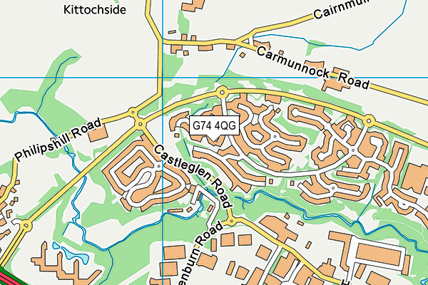 G74 4QG map - OS VectorMap District (Ordnance Survey)