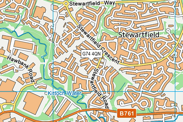 G74 4QN map - OS VectorMap District (Ordnance Survey)