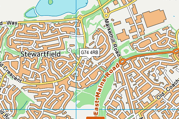 G74 4RB map - OS VectorMap District (Ordnance Survey)