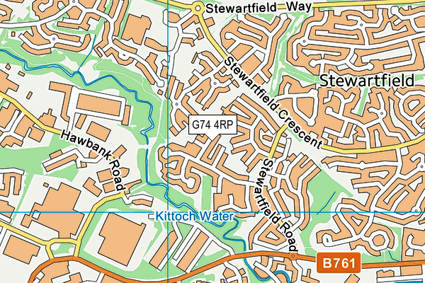 G74 4RP map - OS VectorMap District (Ordnance Survey)