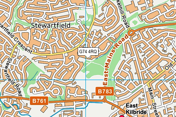 G74 4RQ map - OS VectorMap District (Ordnance Survey)