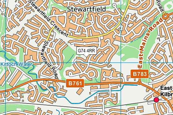 G74 4RR map - OS VectorMap District (Ordnance Survey)