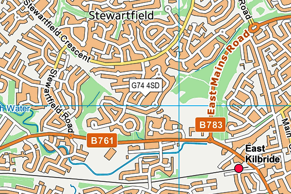 G74 4SD map - OS VectorMap District (Ordnance Survey)