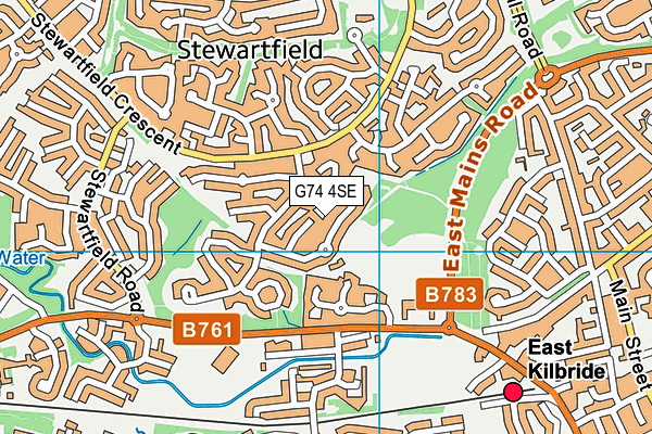 G74 4SE map - OS VectorMap District (Ordnance Survey)