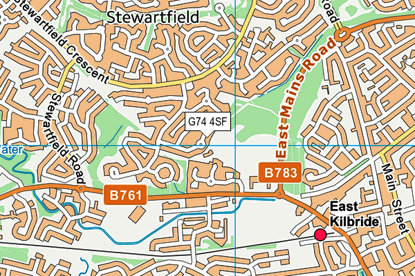 G74 4SF map - OS VectorMap District (Ordnance Survey)