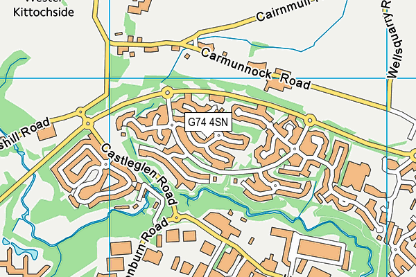 G74 4SN map - OS VectorMap District (Ordnance Survey)