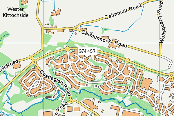 G74 4SR map - OS VectorMap District (Ordnance Survey)