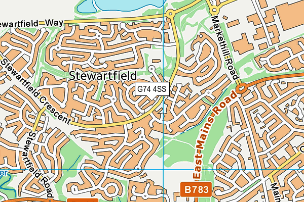 G74 4SS map - OS VectorMap District (Ordnance Survey)