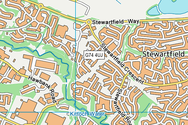 G74 4UJ map - OS VectorMap District (Ordnance Survey)