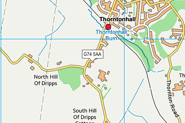 G74 5AA map - OS VectorMap District (Ordnance Survey)