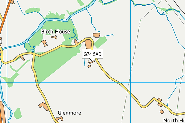 G74 5AD map - OS VectorMap District (Ordnance Survey)