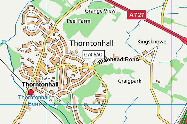 G74 5AQ map - OS VectorMap District (Ordnance Survey)