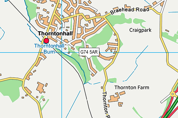 G74 5AR map - OS VectorMap District (Ordnance Survey)