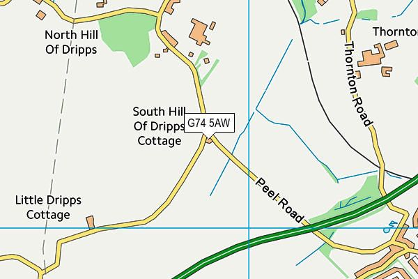 G74 5AW map - OS VectorMap District (Ordnance Survey)
