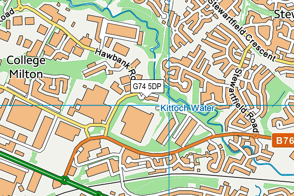 G74 5DP map - OS VectorMap District (Ordnance Survey)