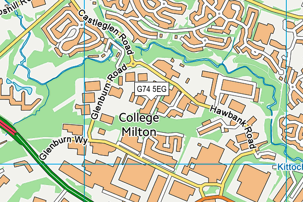 G74 5EG map - OS VectorMap District (Ordnance Survey)