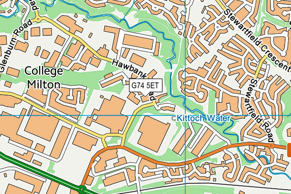 G74 5ET map - OS VectorMap District (Ordnance Survey)