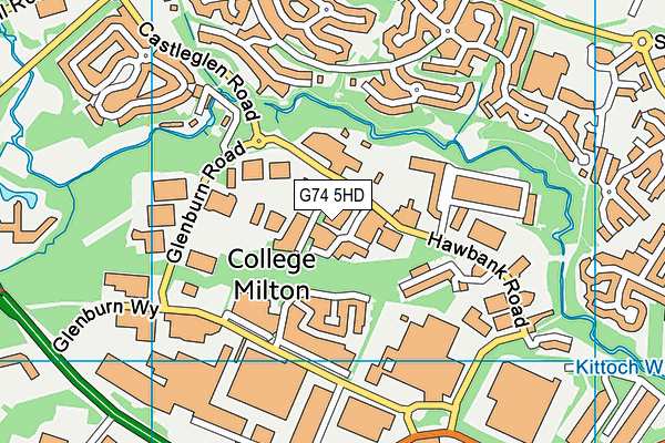 G74 5HD map - OS VectorMap District (Ordnance Survey)