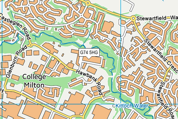 G74 5HG map - OS VectorMap District (Ordnance Survey)
