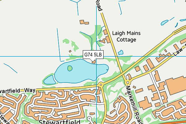 G74 5LB map - OS VectorMap District (Ordnance Survey)