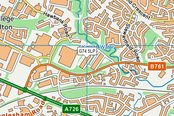 G74 5LP map - OS VectorMap District (Ordnance Survey)