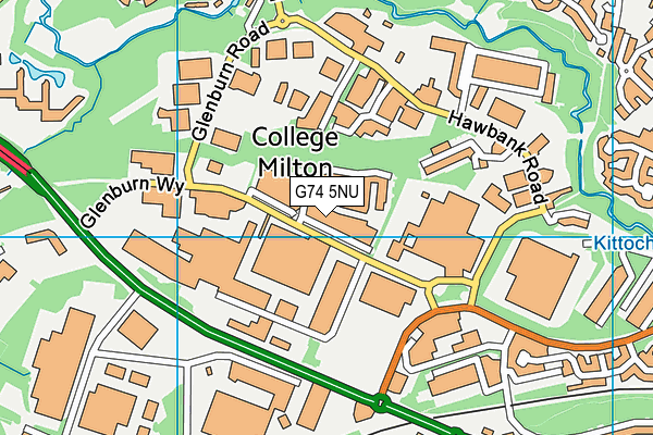 G74 5NU map - OS VectorMap District (Ordnance Survey)