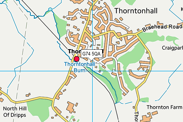 G74 5QA map - OS VectorMap District (Ordnance Survey)