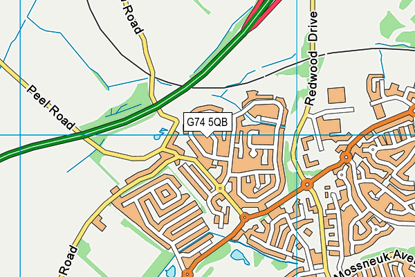 G74 5QB map - OS VectorMap District (Ordnance Survey)