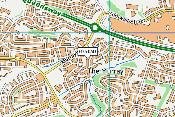 G75 0AD map - OS VectorMap District (Ordnance Survey)