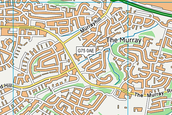 G75 0AE map - OS VectorMap District (Ordnance Survey)