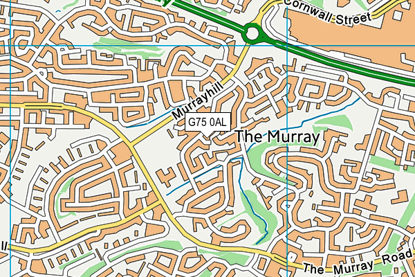 G75 0AL map - OS VectorMap District (Ordnance Survey)
