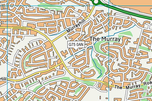 G75 0AN map - OS VectorMap District (Ordnance Survey)