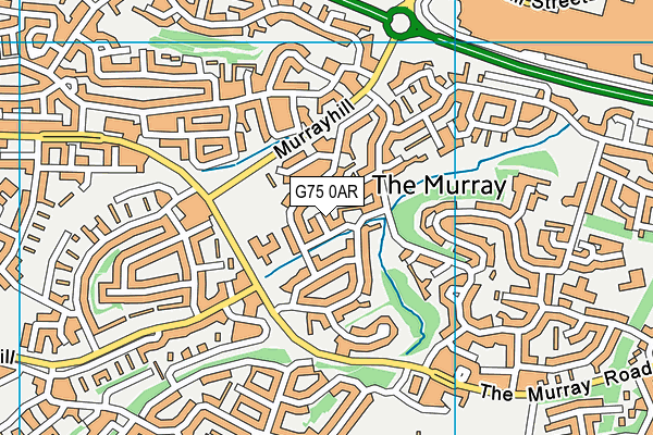 G75 0AR map - OS VectorMap District (Ordnance Survey)