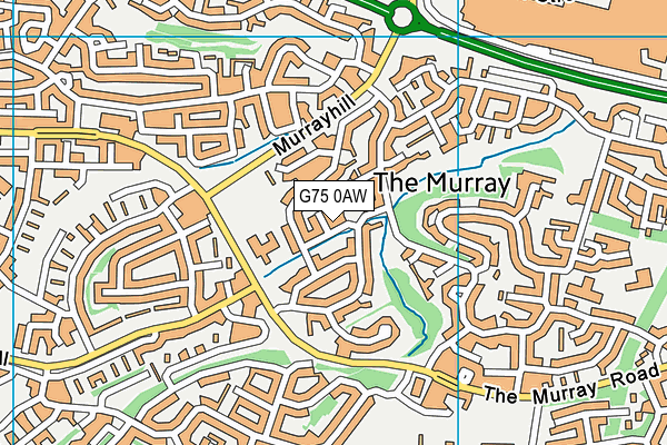G75 0AW map - OS VectorMap District (Ordnance Survey)